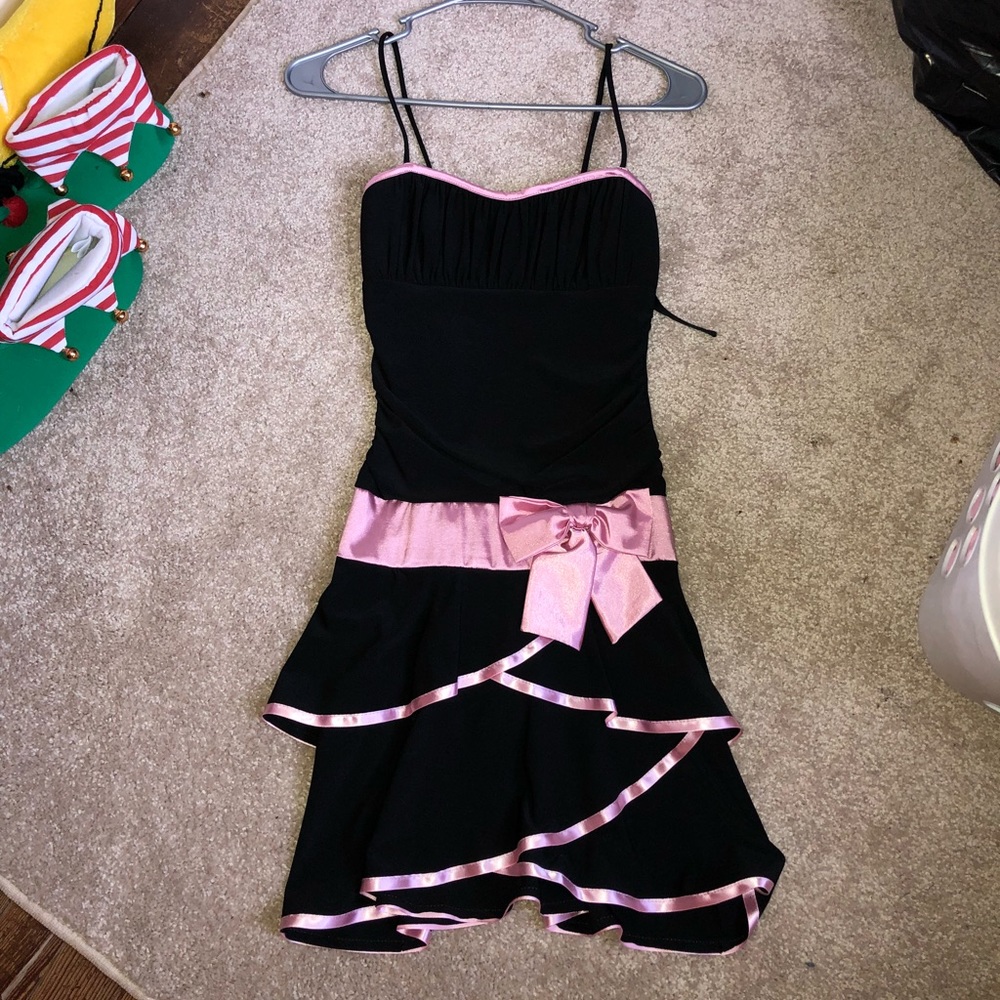 Black and pink dress